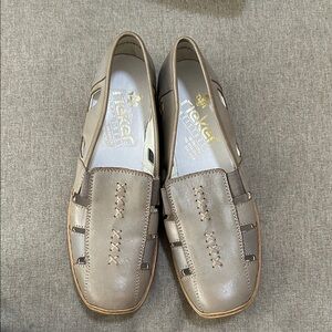 Rieker Women's Taupe Slip-On Loafers